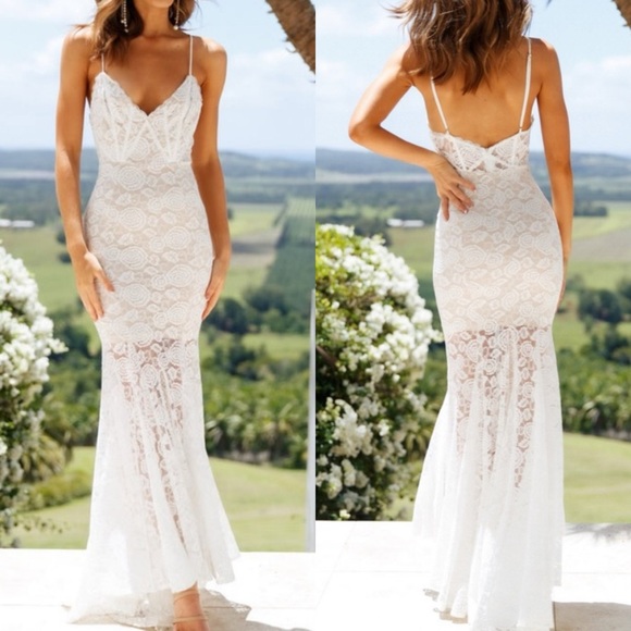 New Hello Molly Instant Double Take Maxi Dress Gown Lace 2 - Picture 11 of 11